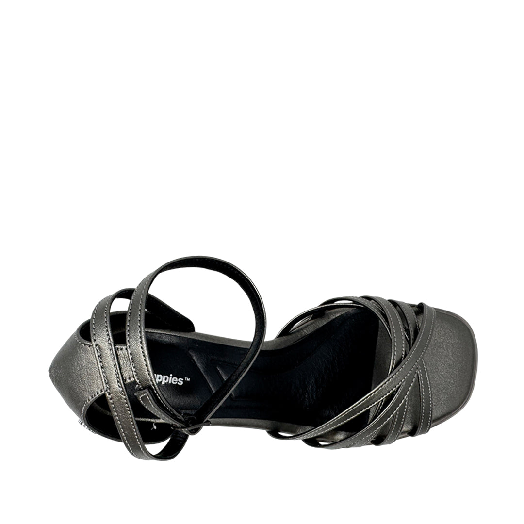 Sandalias de cuña Nathy para mujer color plateado