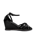 Sandalias de cuña Nathy para mujer color negro