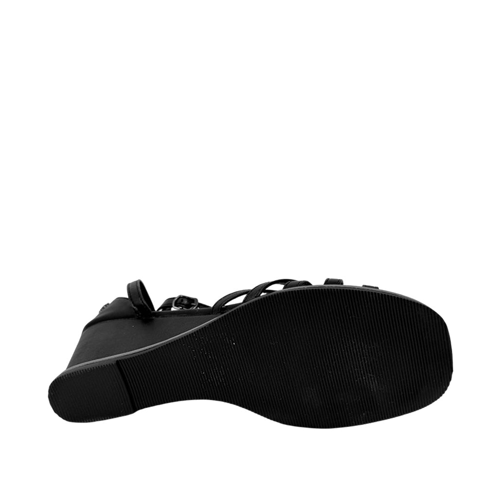 Sandalias de cuña Nathy para mujer color negro