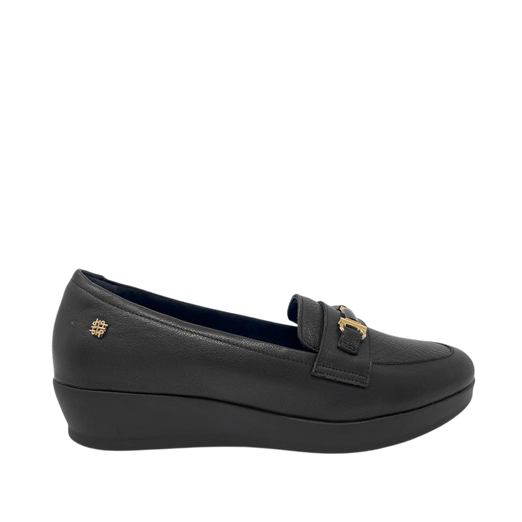 Mocasines de cuña Maritzza para mujer color negro