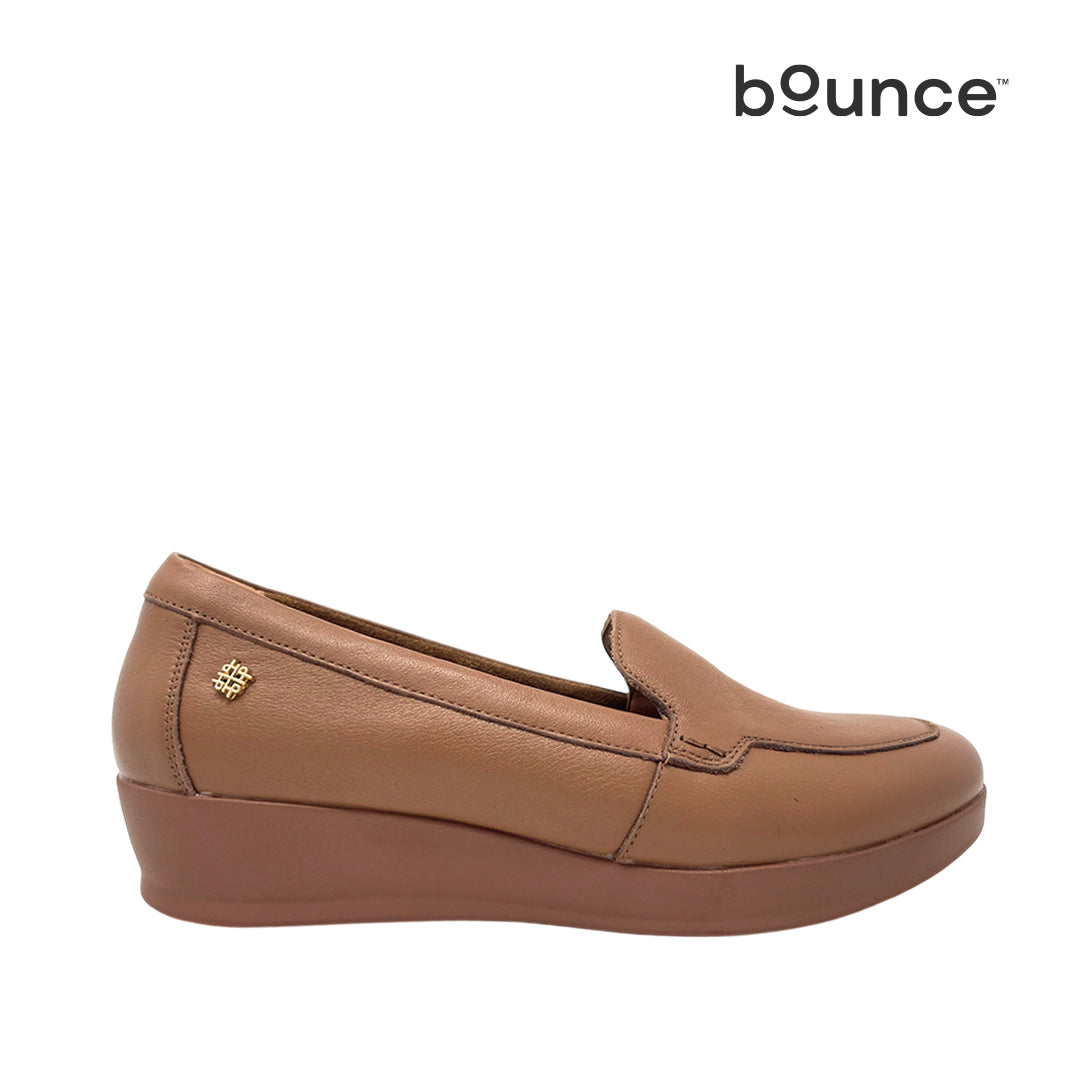 Mocasines de cuña Maritzza para mujer color tan