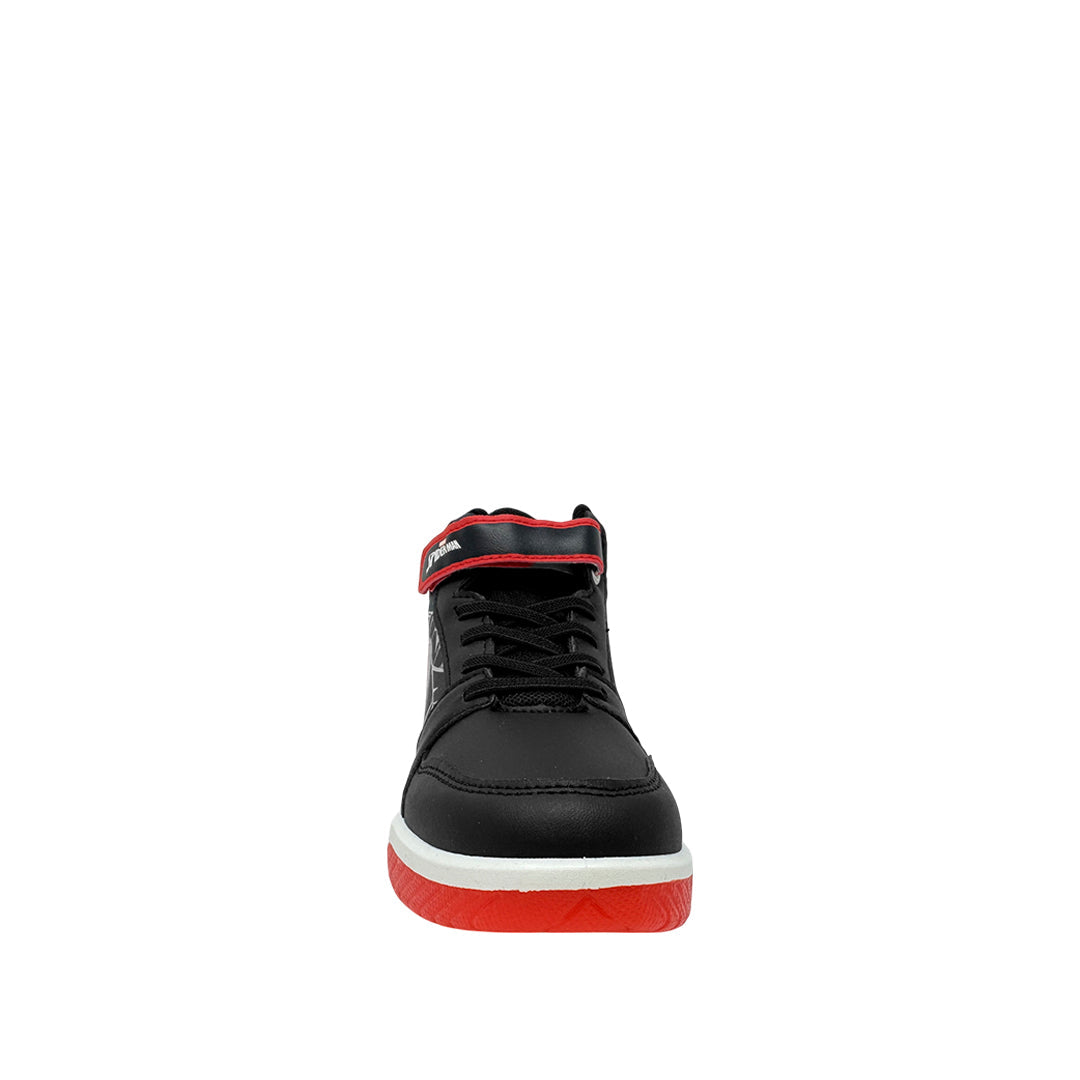 Sneakers tipo botín Spider para niño color negro y rojo