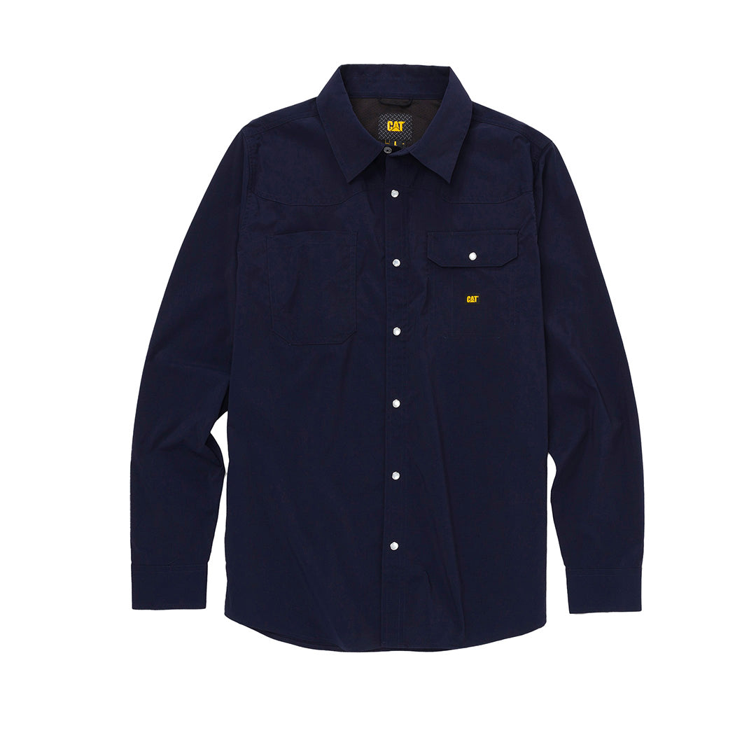 Camisa Western para hombre color navy
