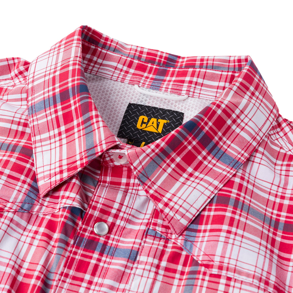 Camisa Western para hombre color rojo