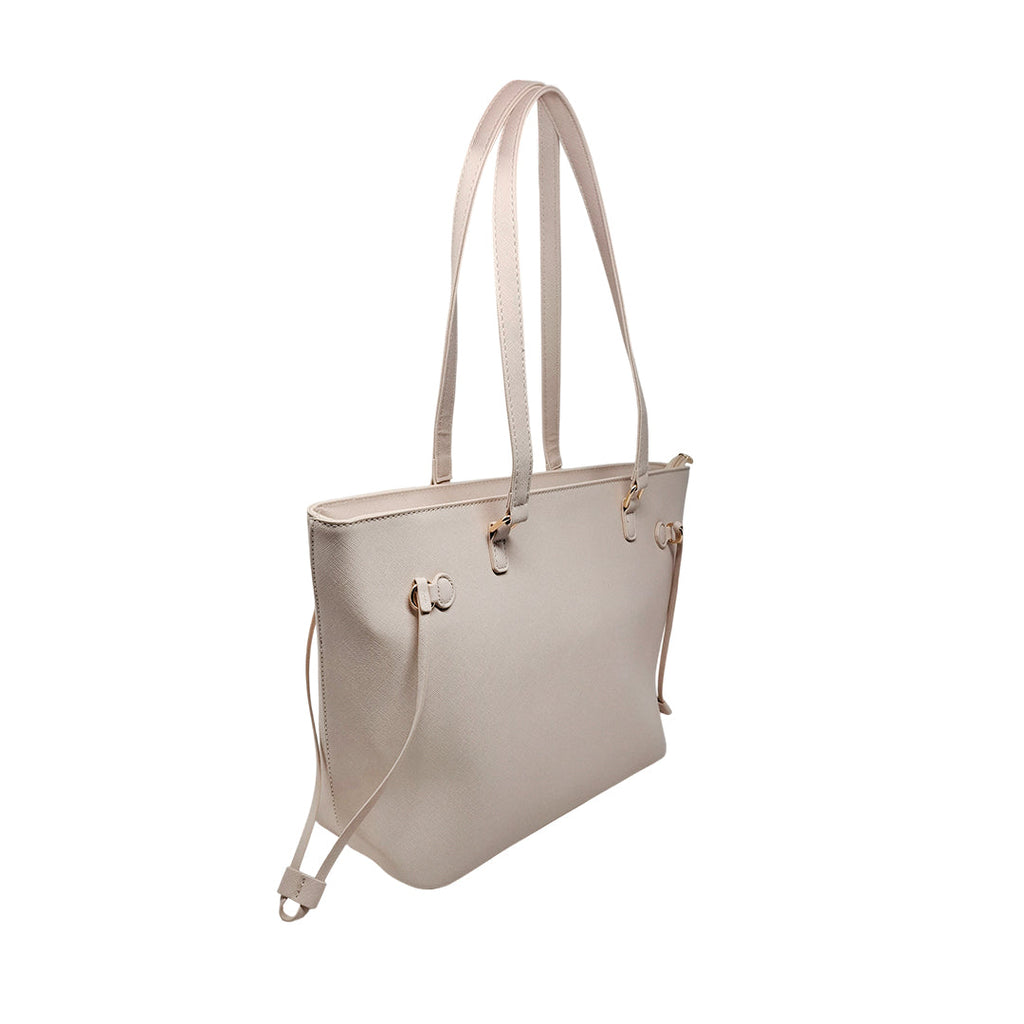 Cartera tote Belinda para mujer color hueso