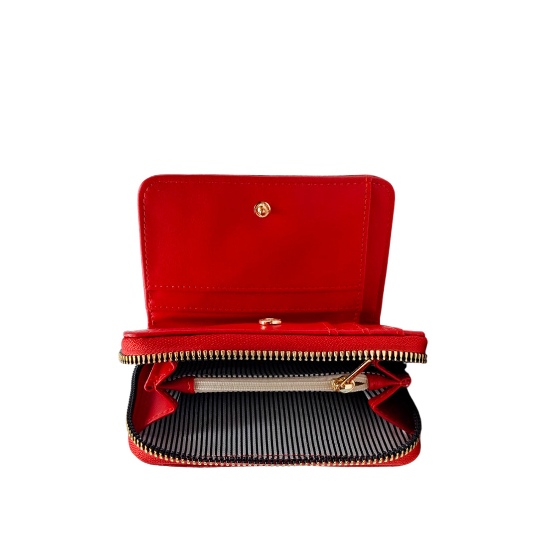 Billetera Karli para mujer color rojo