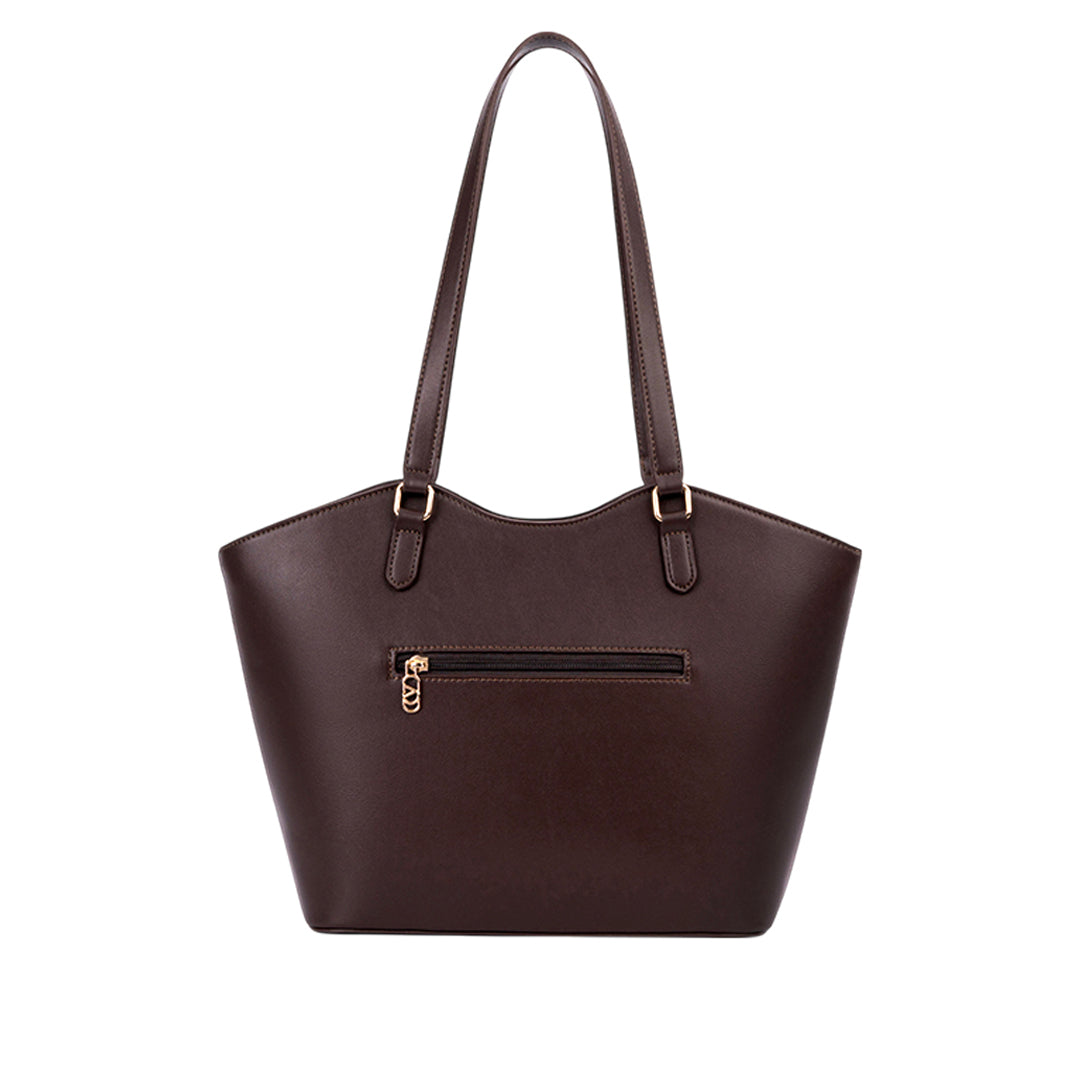 Cartera tote Uria para mujer color café