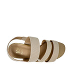 Sandalias de cuña Tafani para mujer color dorado