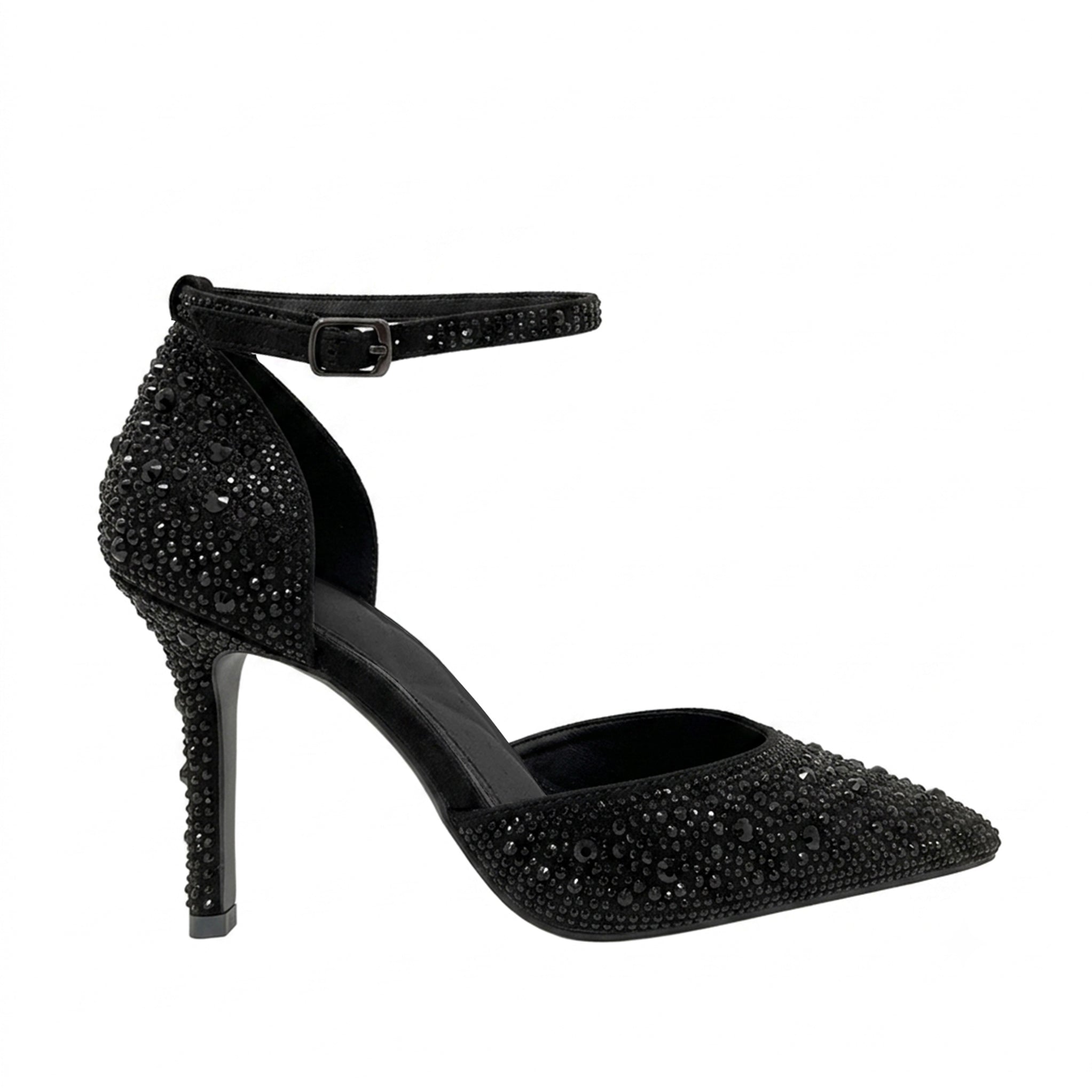 Tacones ankle strap Indra para mujer color negro