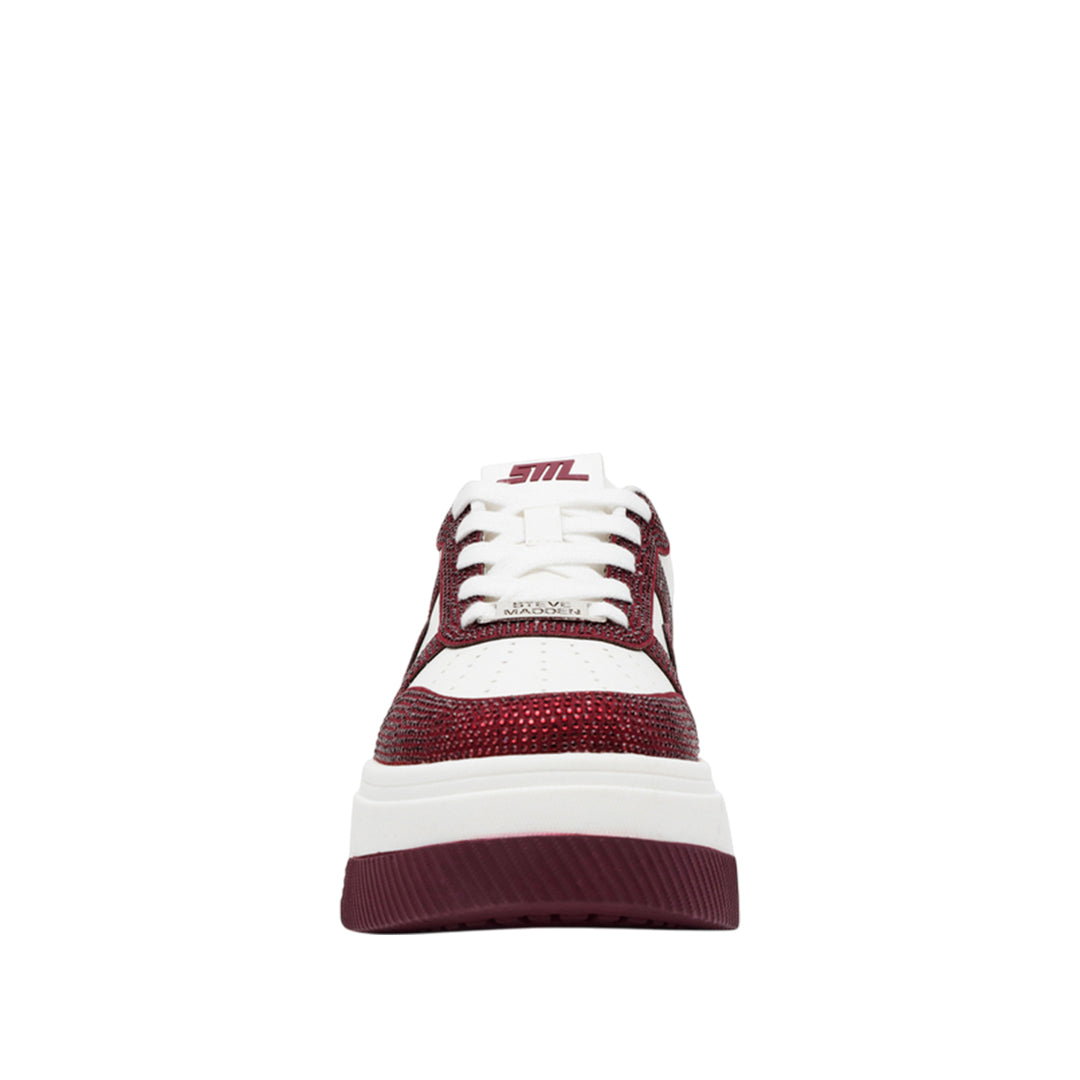 Sneakers Dynamo-R para mujer color burgundy y blanco