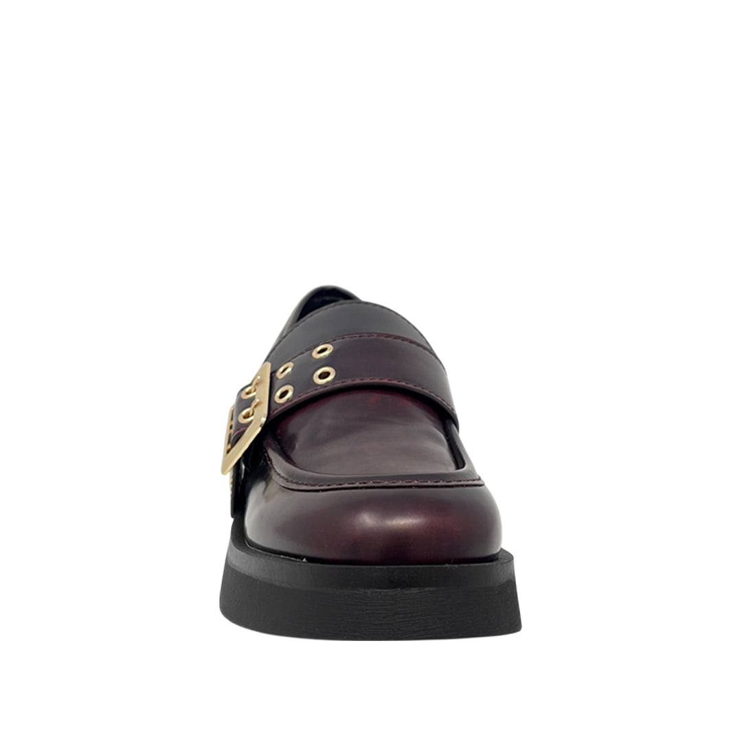 Mocasines de tacón Bridgeton para mujer color vino