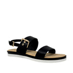 Sandalias flats Obelia para mujer color negro
