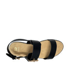 Sandalias flats Obelia para mujer color negro