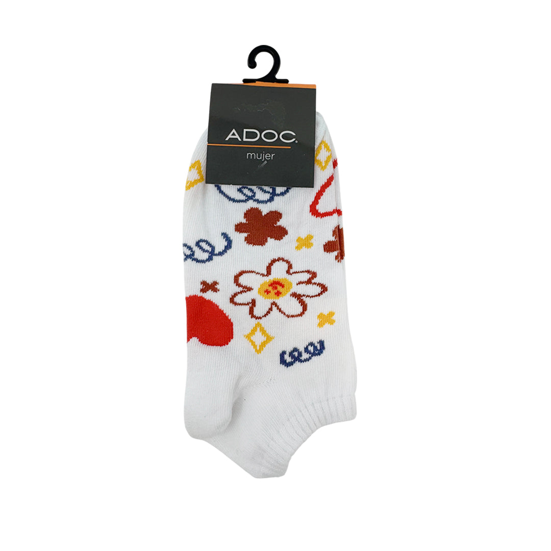Calcetines Dibujo unisex color blanco