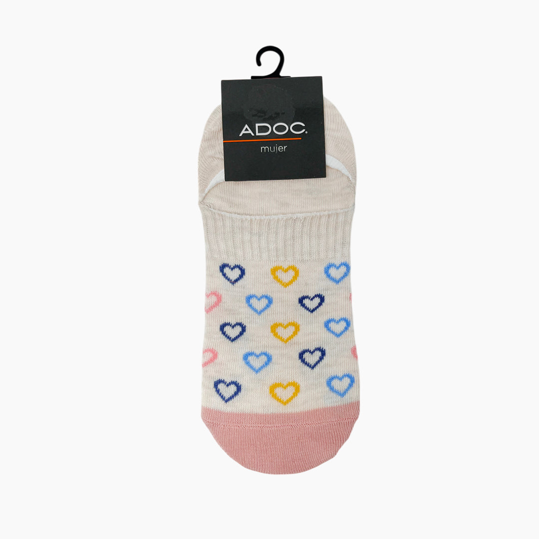 Punteras invisibles Corazon unisex color rosado