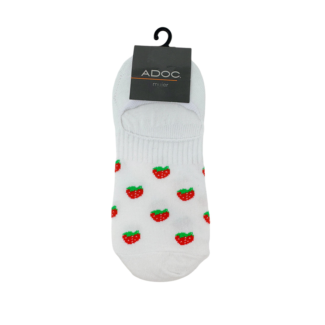 Punteras invisibles Fresa unisex color blanco