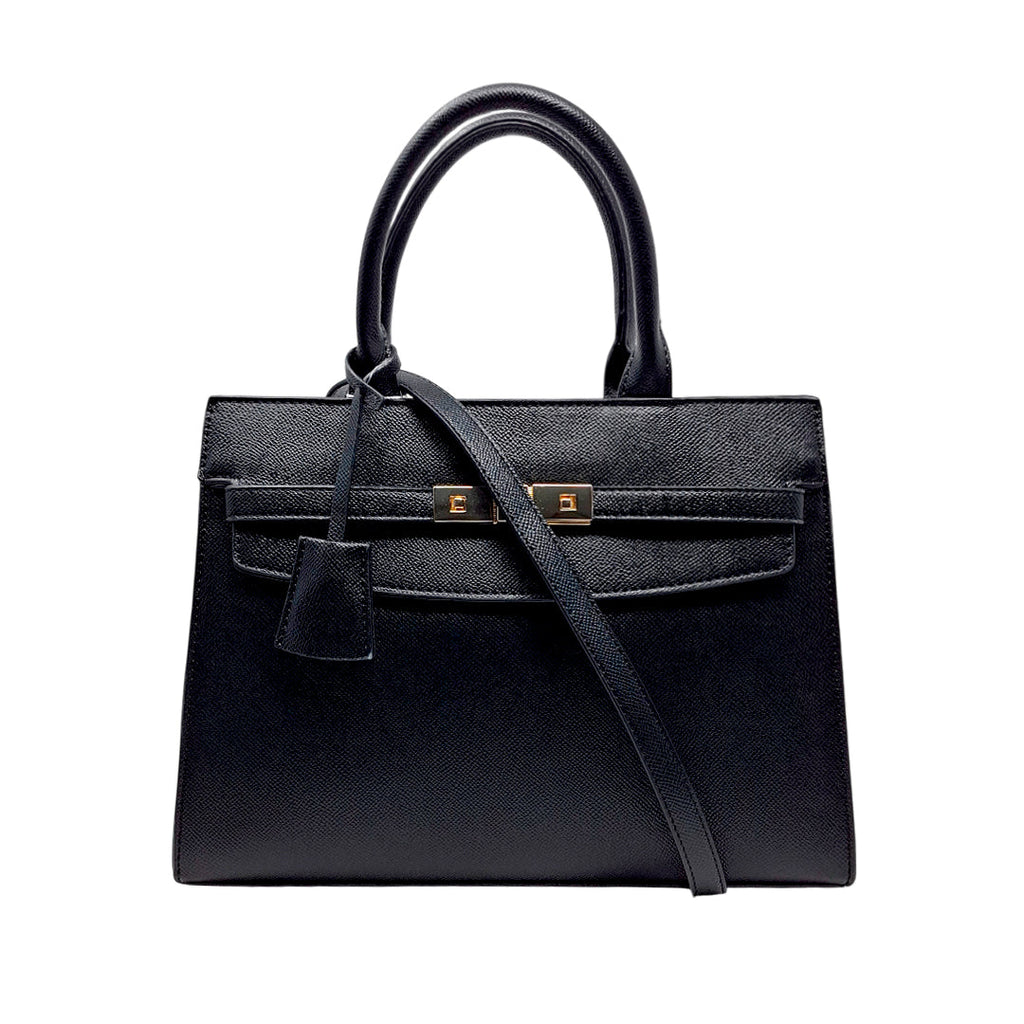Cartera satchel Alice para mujer color negro