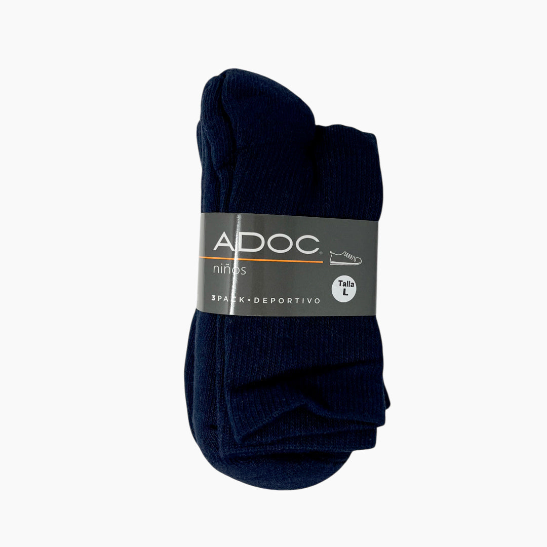 Calcetines Largo Escolar unisex color navy
