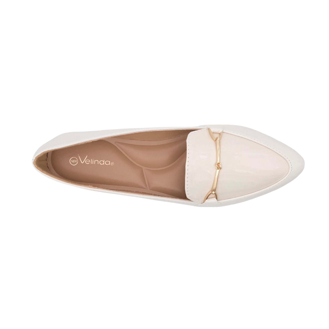 Mocasines Andrea para mujer color hueso