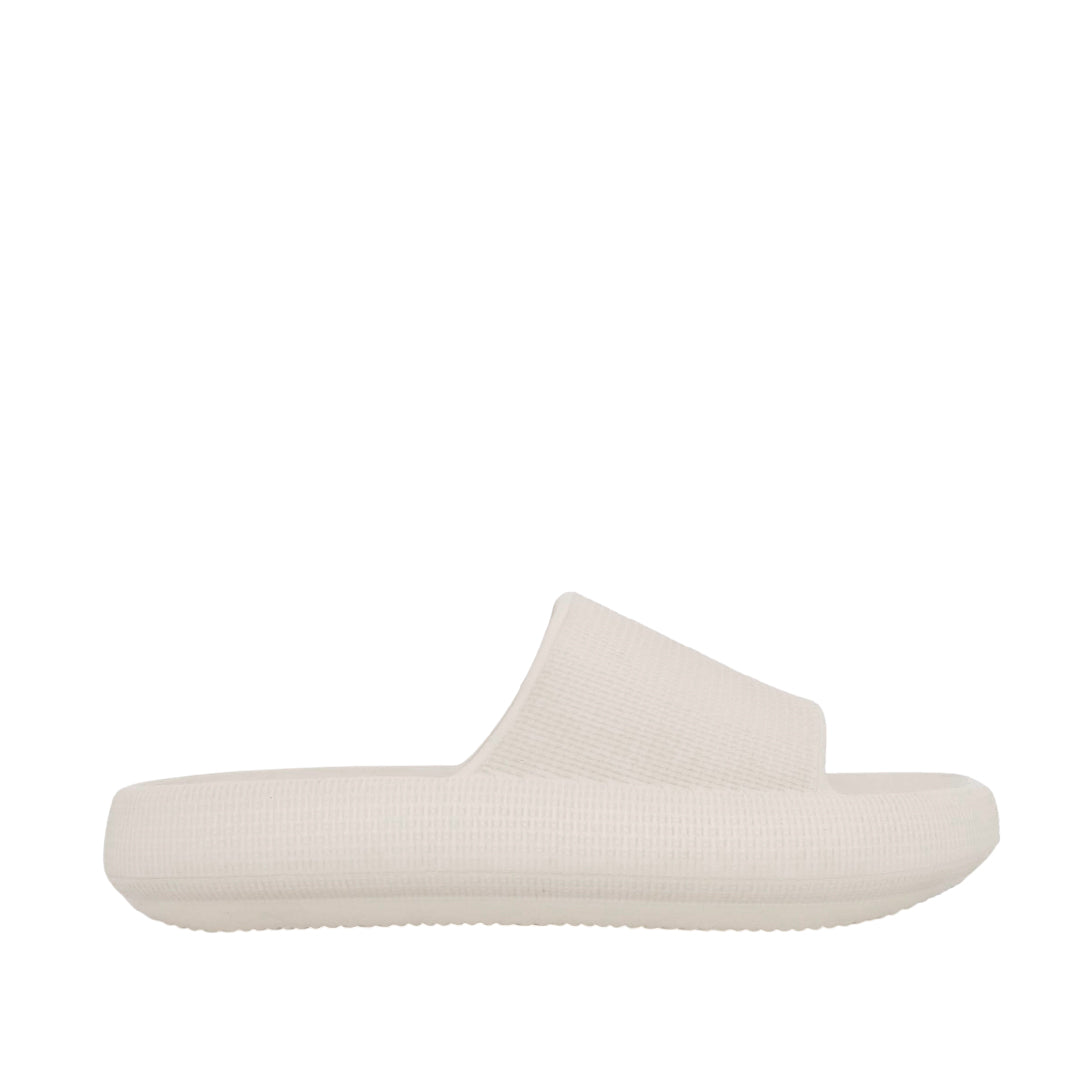 Sandalias flats Emma para mujer color hueso