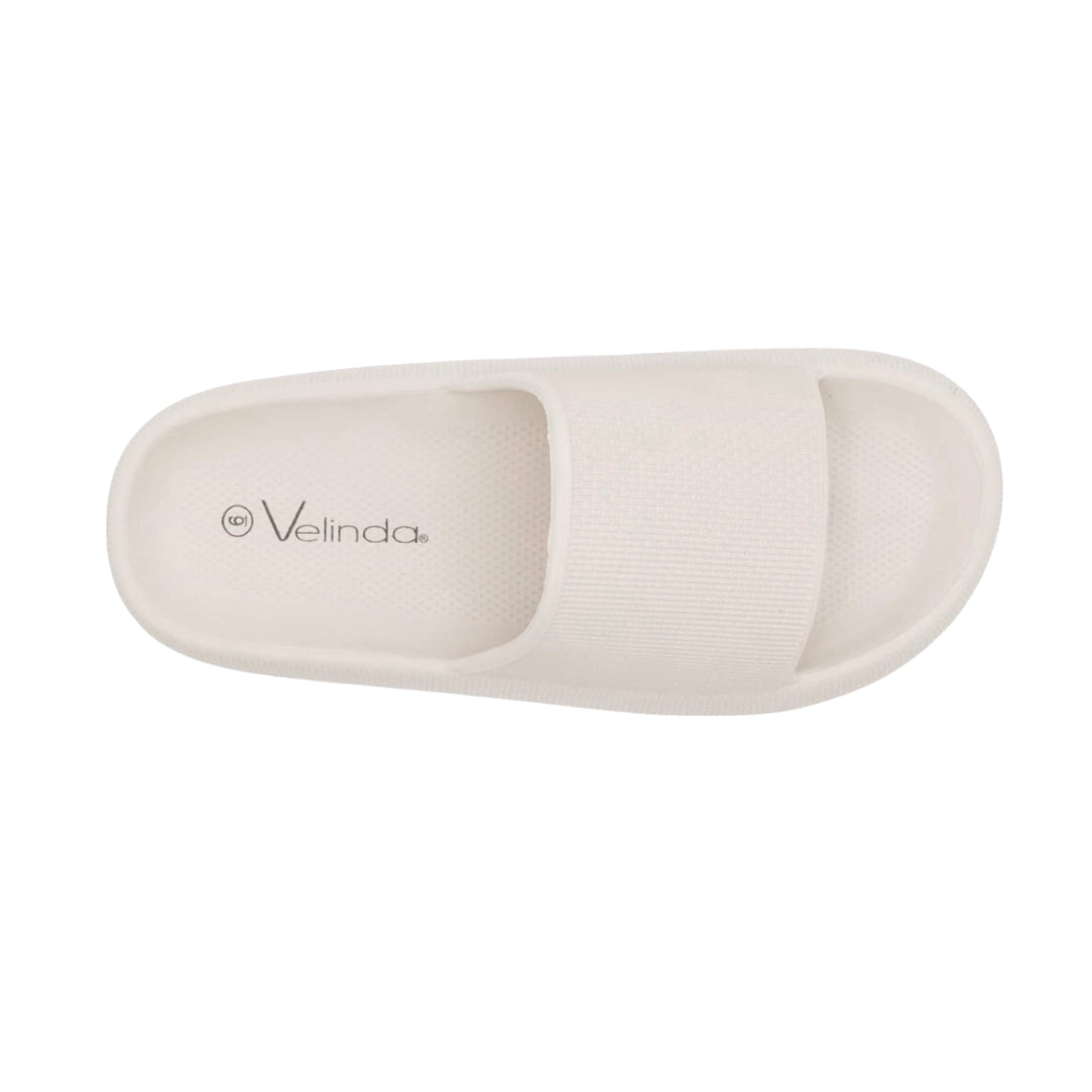 Sandalias flats Emma para mujer color hueso