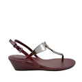 Sandalias de tacón Lisa para mujer color vino
