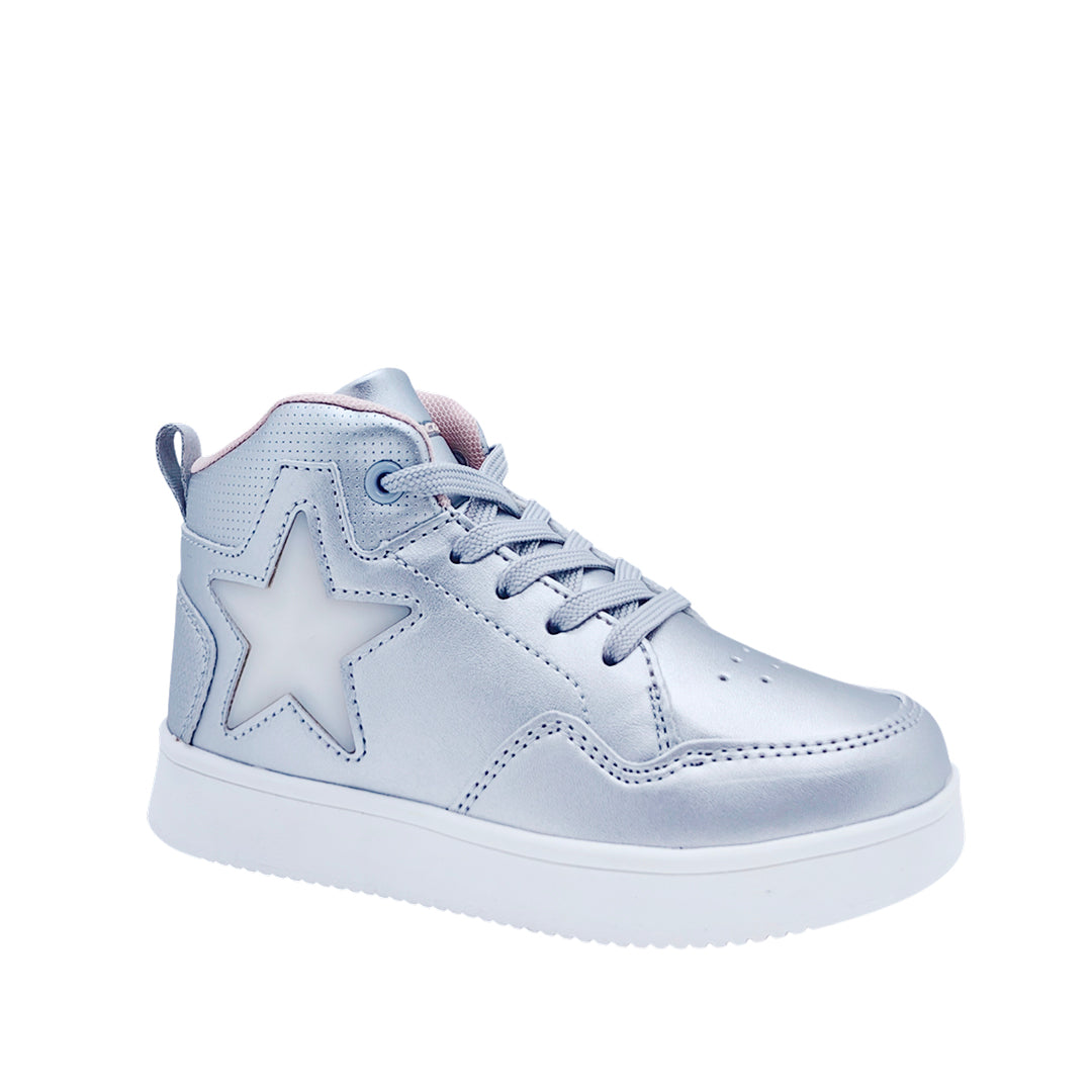 Sneakers Dani para niña color plateado