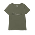 Camiseta Metallic V-Neck para mujer color olivo