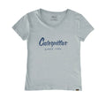 Camiseta Metallic V-Neck para mujer color celeste