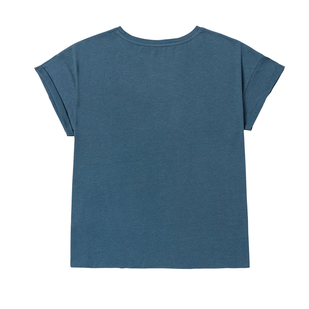 Camiseta Relaxed Graphic para mujer color azul