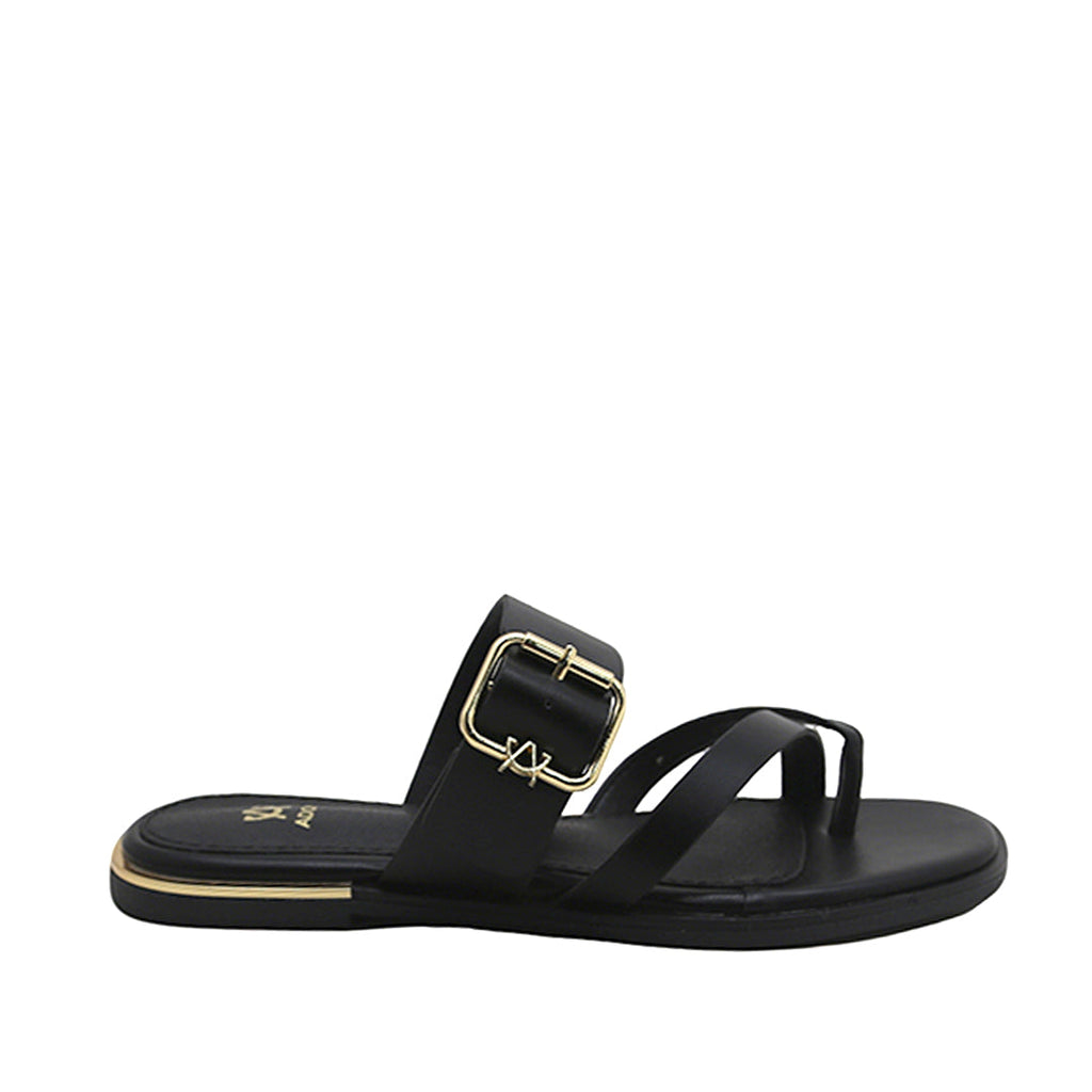 Sandalias flats Malala para mujer color negro