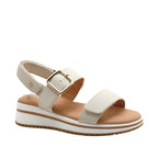 Sandalias de cuña Frida para mujer color hueso