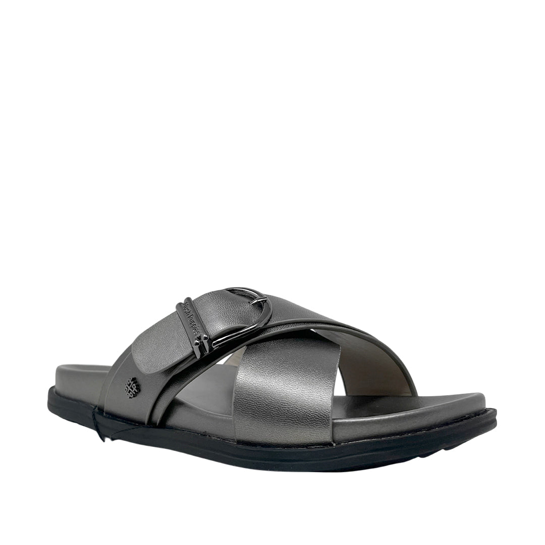 Sandalias flats Darci para mujer color pewter