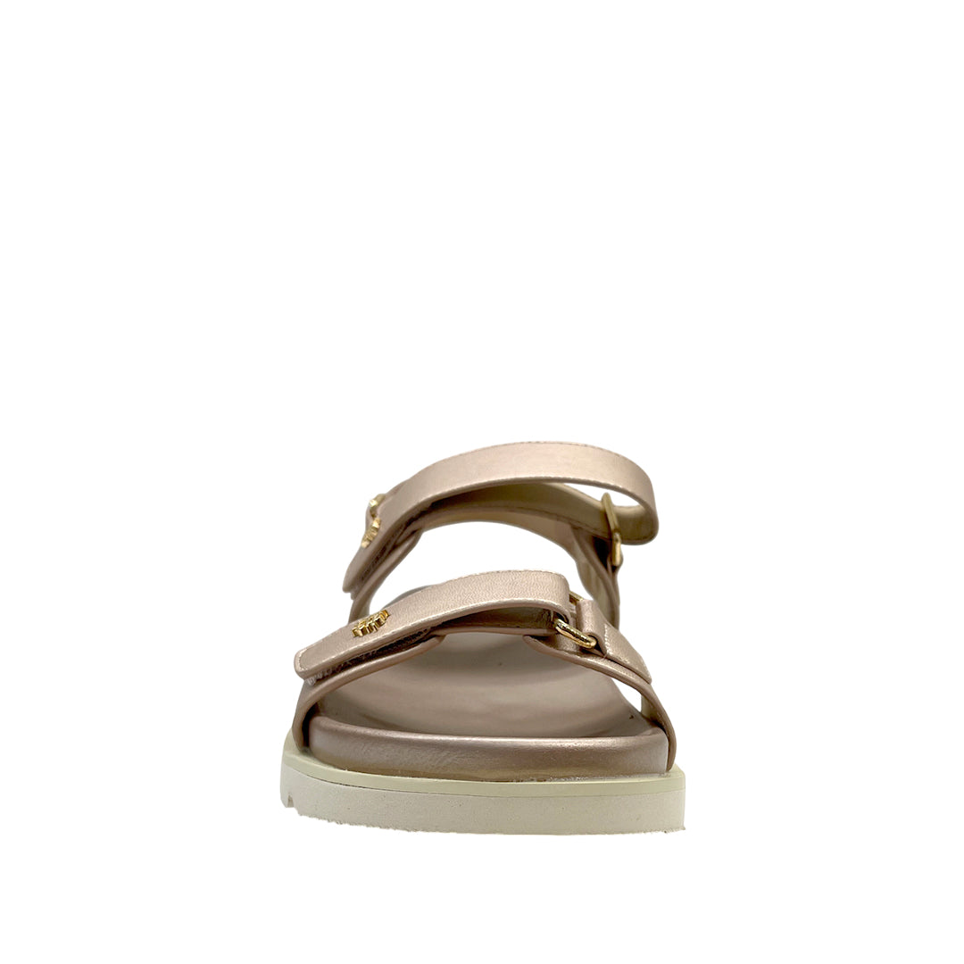 Sandalias flats Morena para mujer color oro rosa