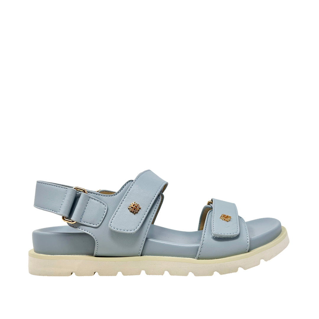 Sandalias flats Morena para mujer color celeste