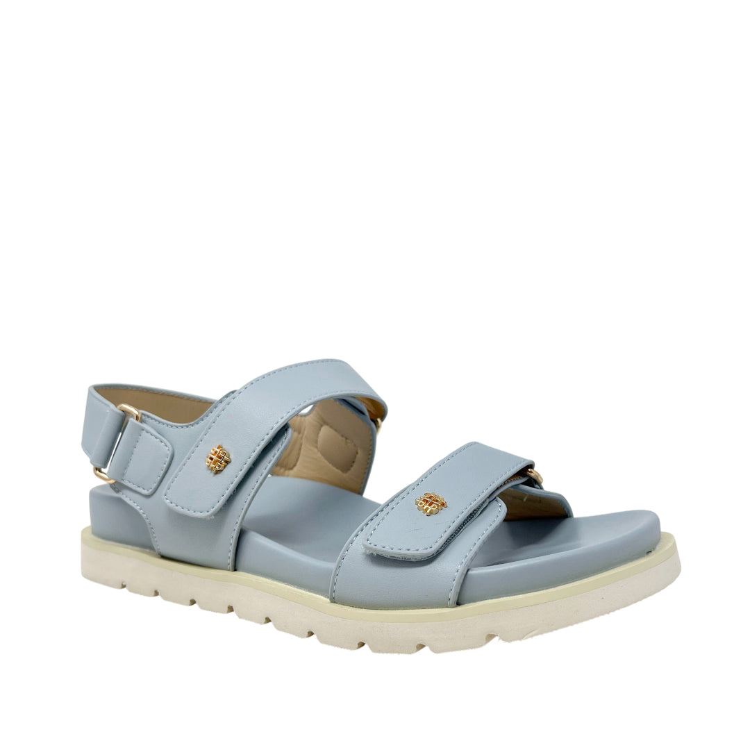 Sandalias flats Morena para mujer color celeste