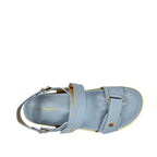 Sandalias flats Morena para mujer color celeste