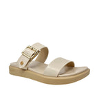 Sandalias flats Valia para mujer color beige