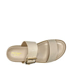 Sandalias flats Valia para mujer color beige