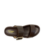 Sandalias flats Valia para mujer color café