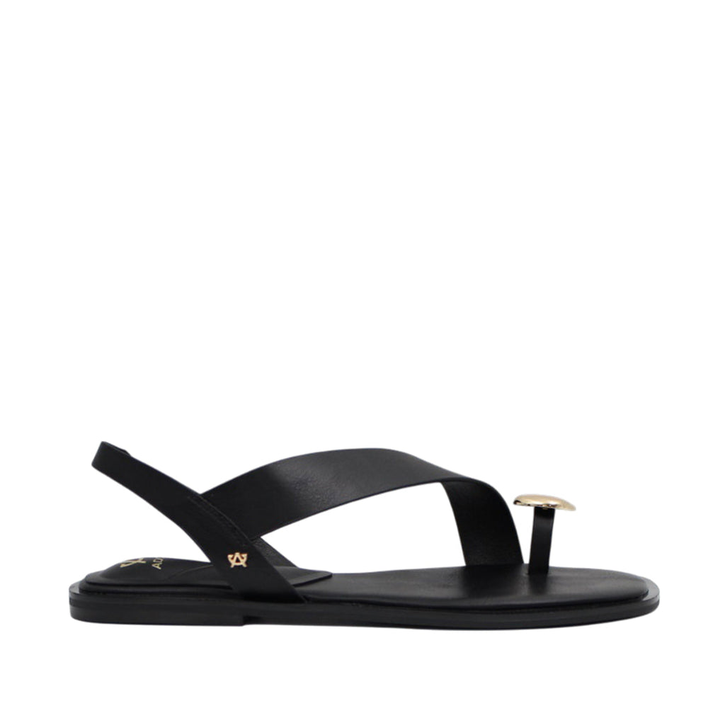 Sandalias flats Gisele para mujer color negro