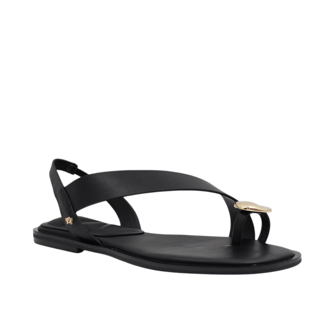 Sandalias flats Gisele para mujer color negro