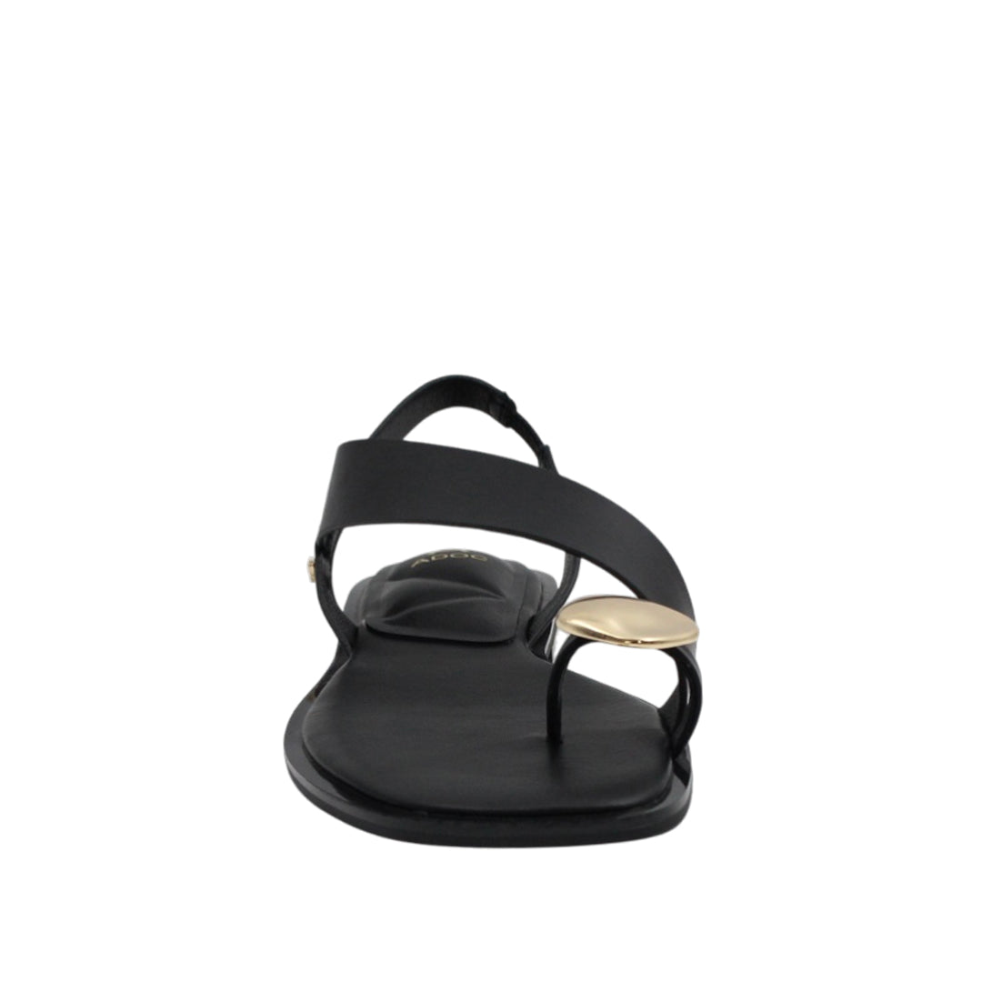 Sandalias flats Gisele para mujer color negro