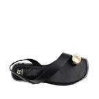Sandalias flats Gisele para mujer color negro