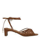 Sandalias de tacón Crisalda para mujer color tan