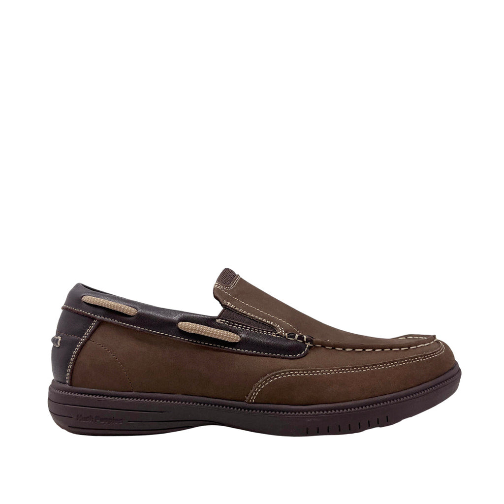 Casuales slip on Cyrus Boatshoe para hombre color café