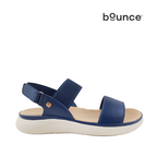 Sandalias flats Denisse para mujer color navy