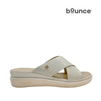 Sandalias flats Shasta para mujer color hueso