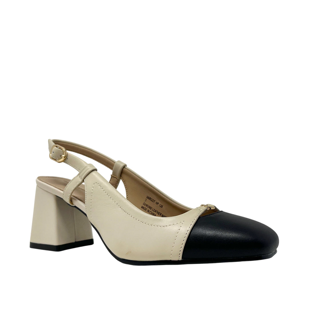Tacones slingback Margot para mujer color beige