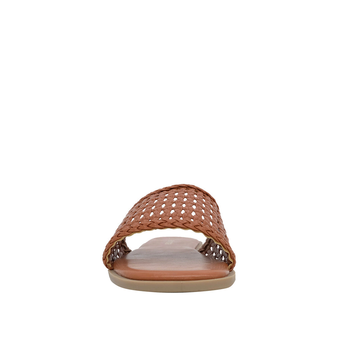 Sandalias flats Betty para mujer color café